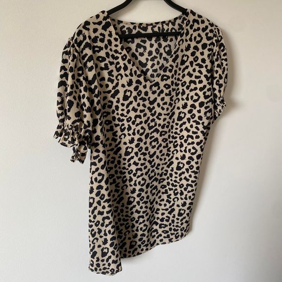 SHEIN Women's Animal Print Top Size Large - Picture 2 of 5